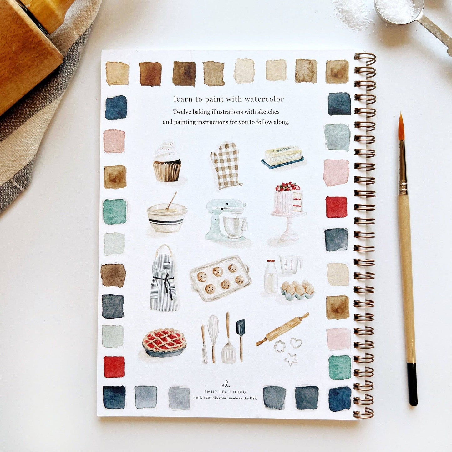 Baking | Watercolour Workbook by Emily Lex