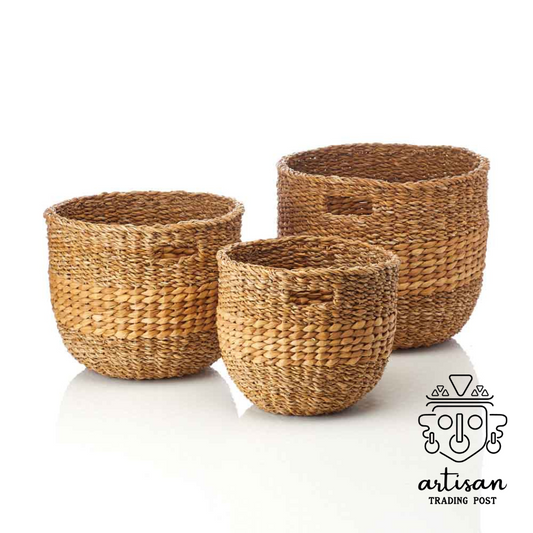 Panier Hogla Cottage Large | Panier en herbe Hogla fabriqué à la main