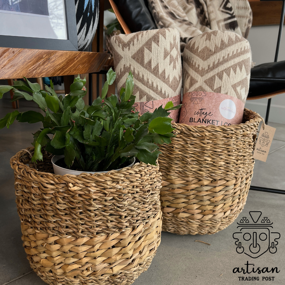 Hogla Cottage Basket Medium | Handcrafted Hogla Grass Basket