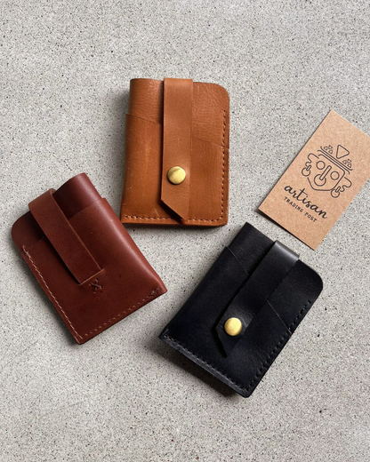 Hernandez Leather Card Wallet | Honey Brown