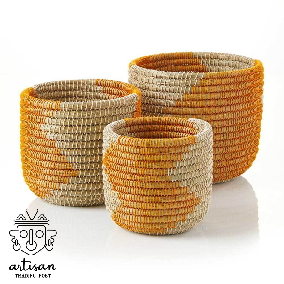 Panier Sunshine Medium | Panier en herbe Kaisa fabriqué à la main