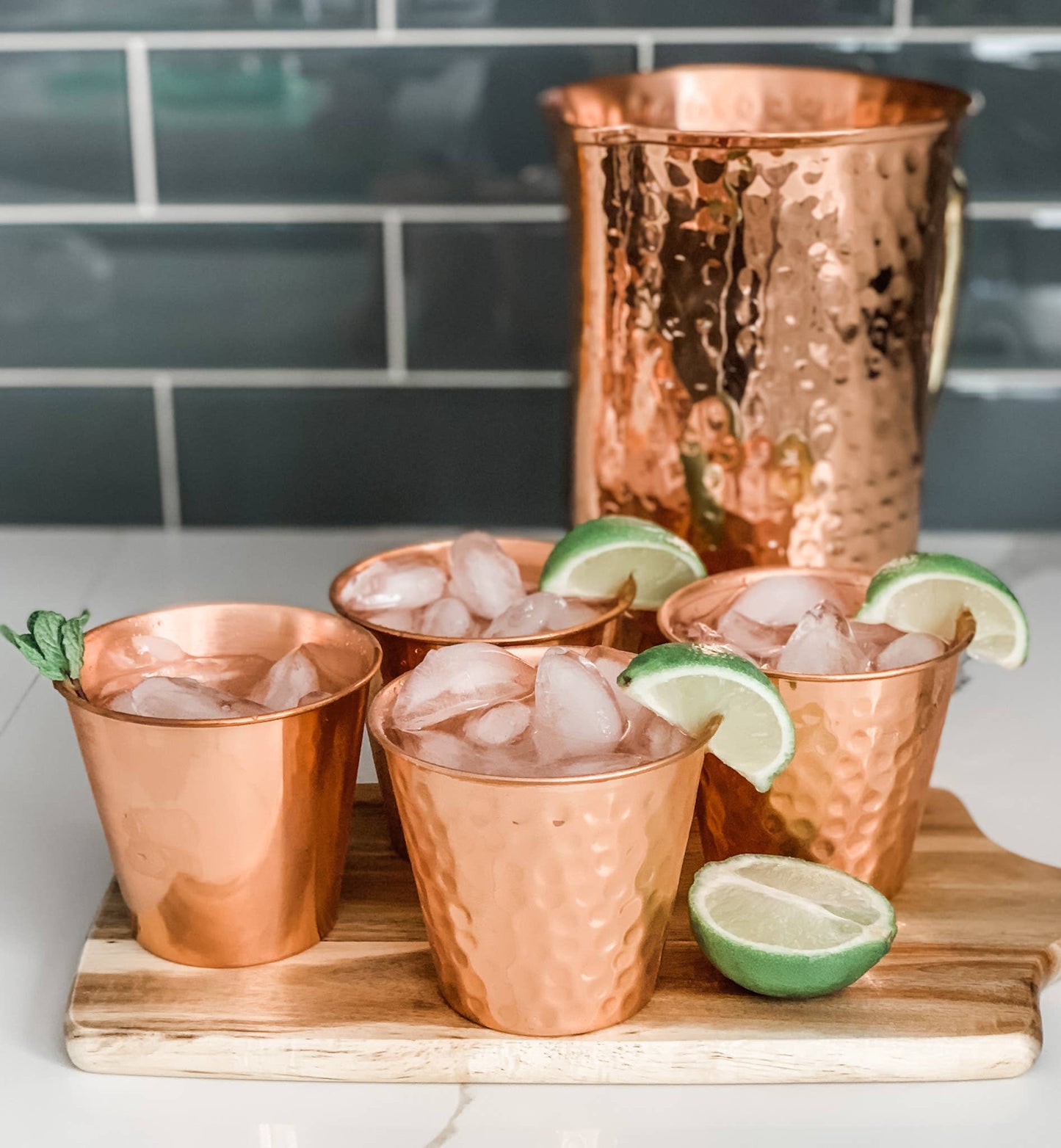 Hammered Copper Tumbler (Set of 4)