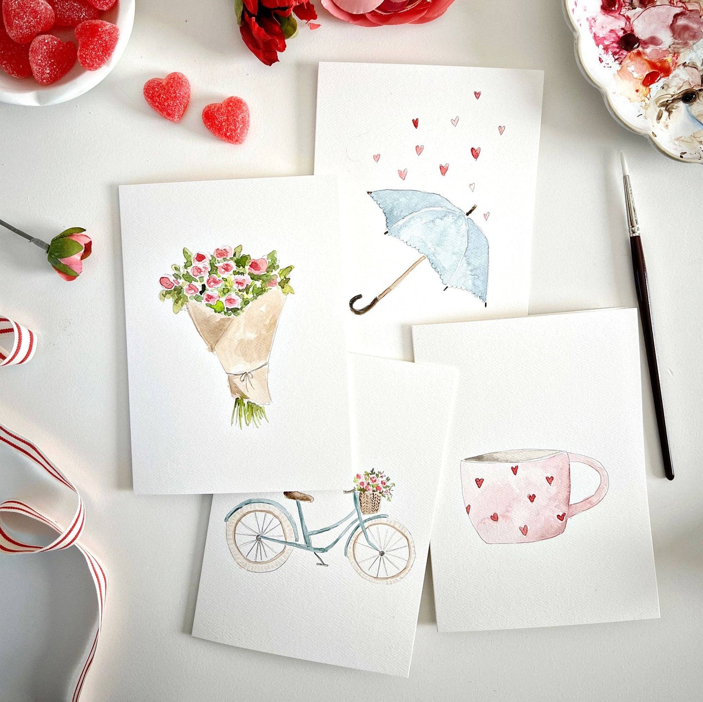 Love sweet love | Paintable Notecards