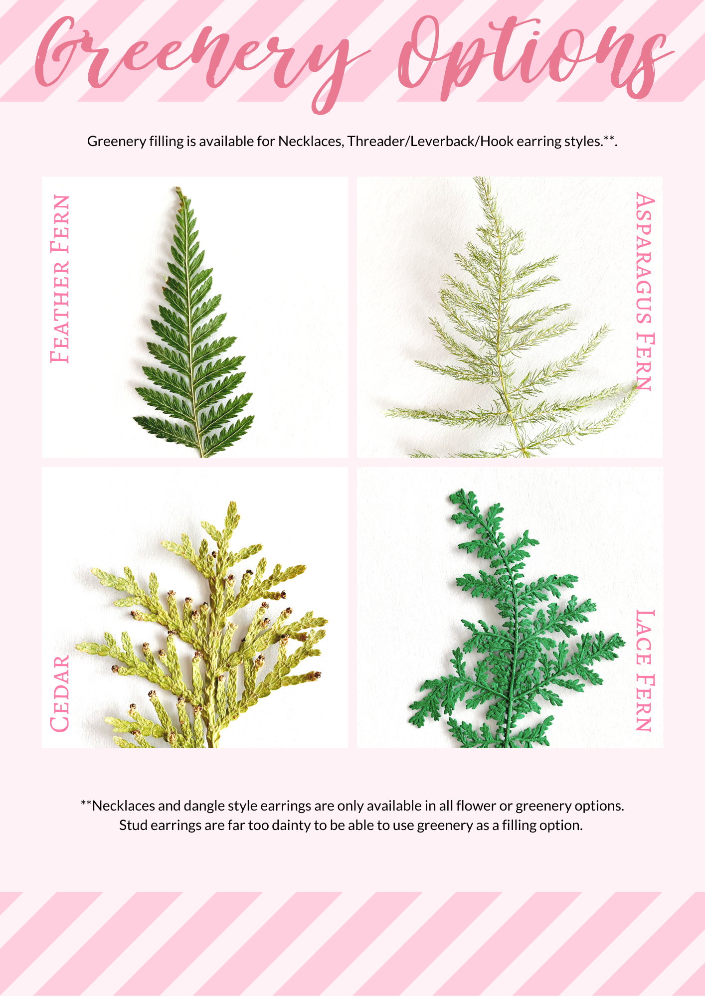 Hexagon Necklace | Large Gold Asparagus Fern