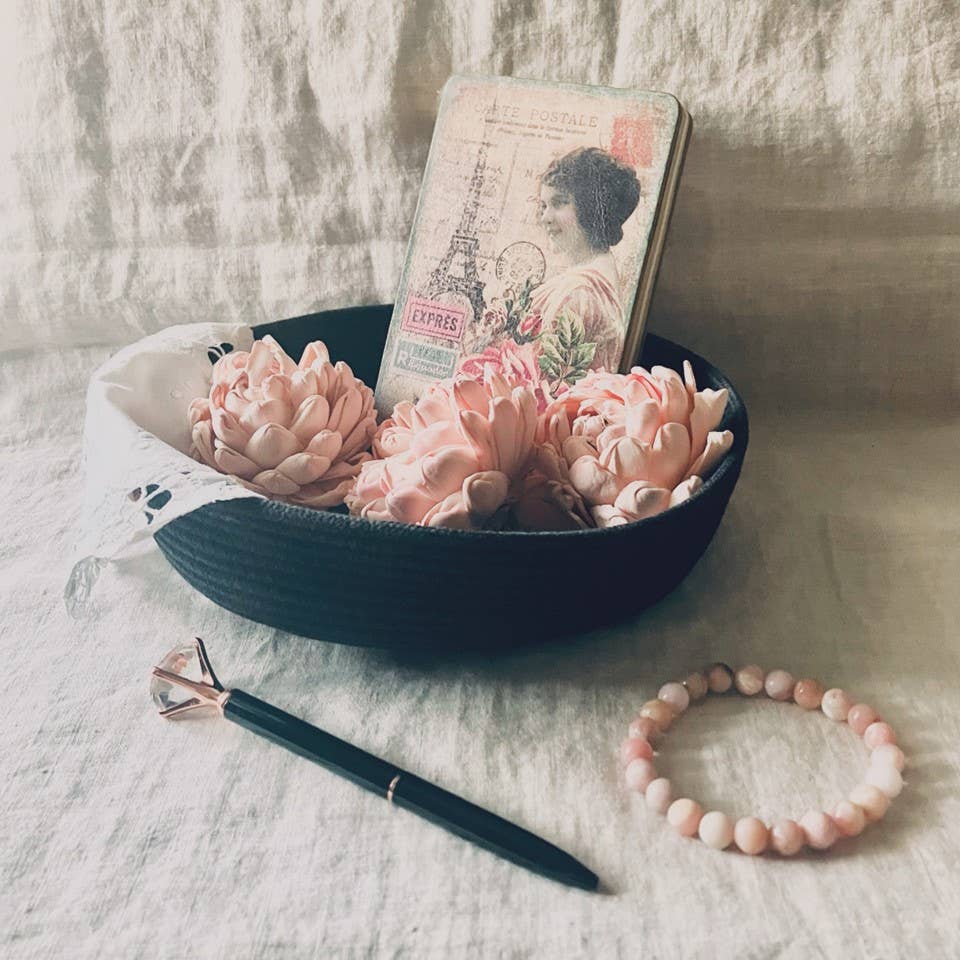 Plateau en corde | Noir