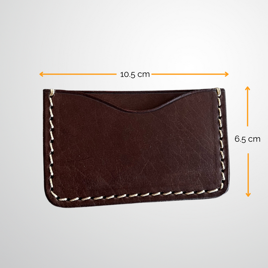 Slim Leather Card Wallet | Chocolate Brown