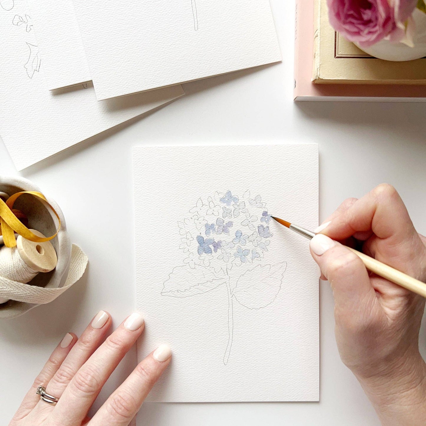 Garden Flowers | Paintable Notecards