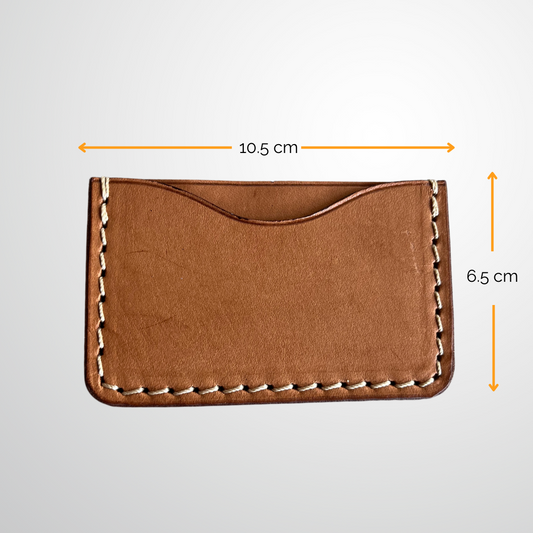 Slim Leather Card Wallet | Honey Brown