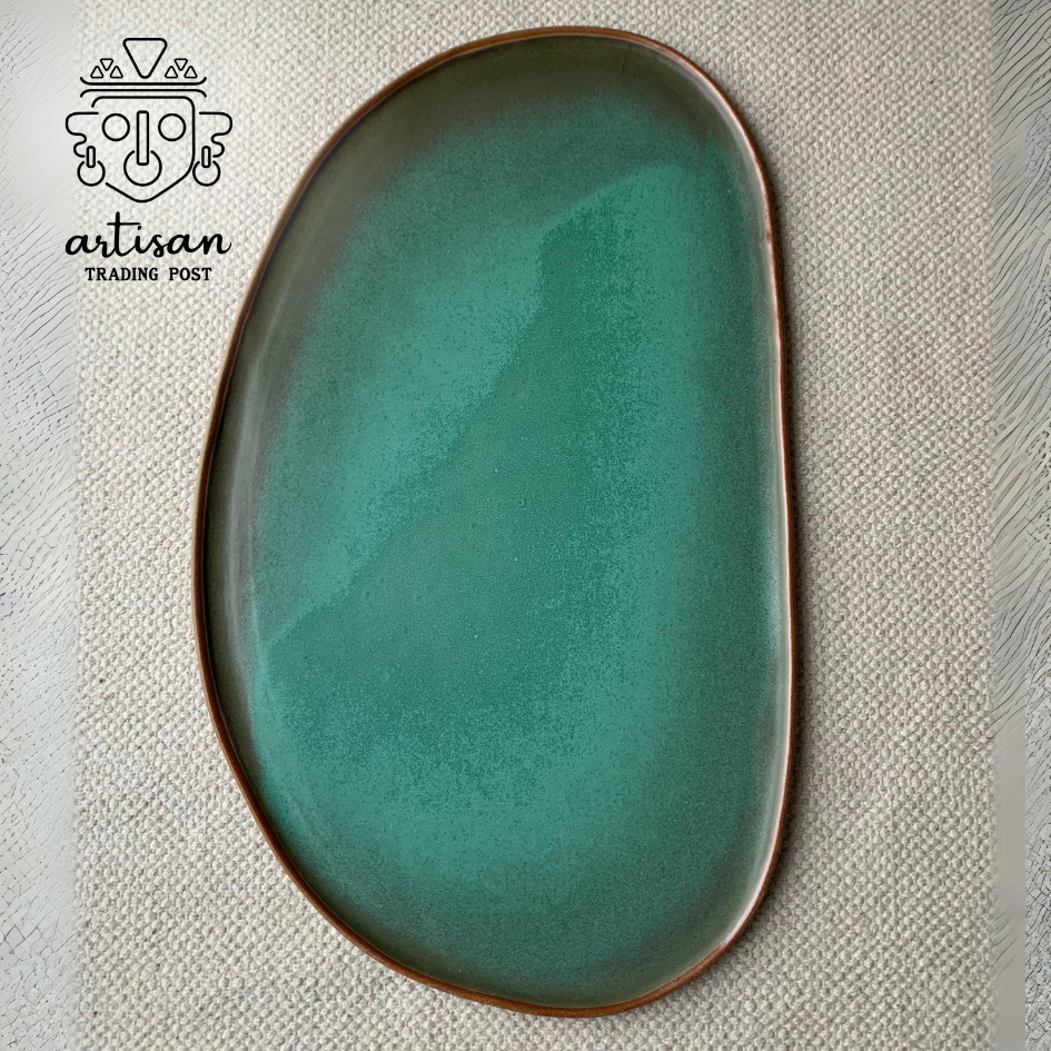 Ceramic Lake Platter Extra Large | Blue Lagoon