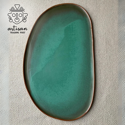 Ceramic Lake Platter Large | Blue Lagoon