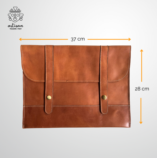 Large Leather Tablet Portfolio | Honey Brown