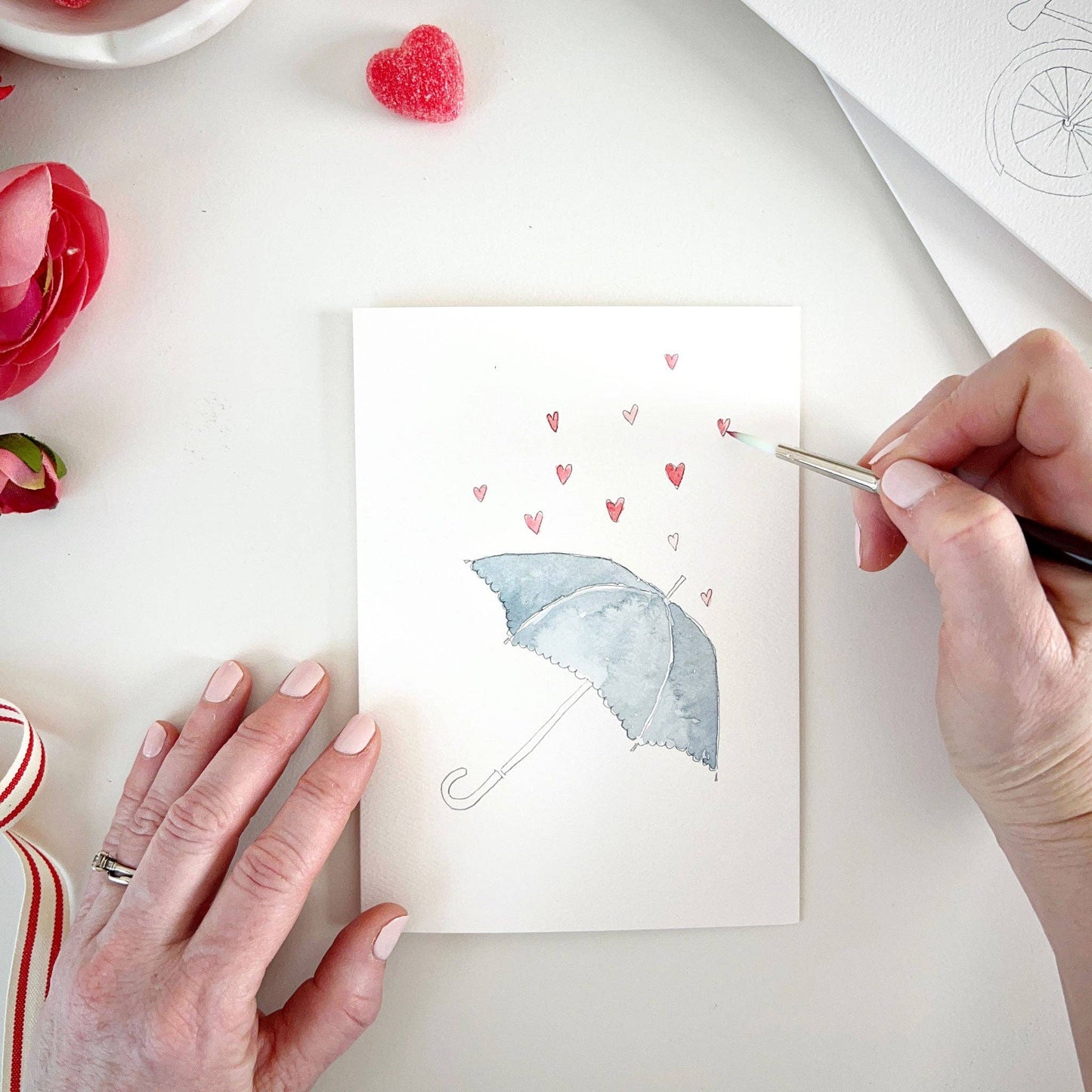 Love sweet love | Paintable Notecards