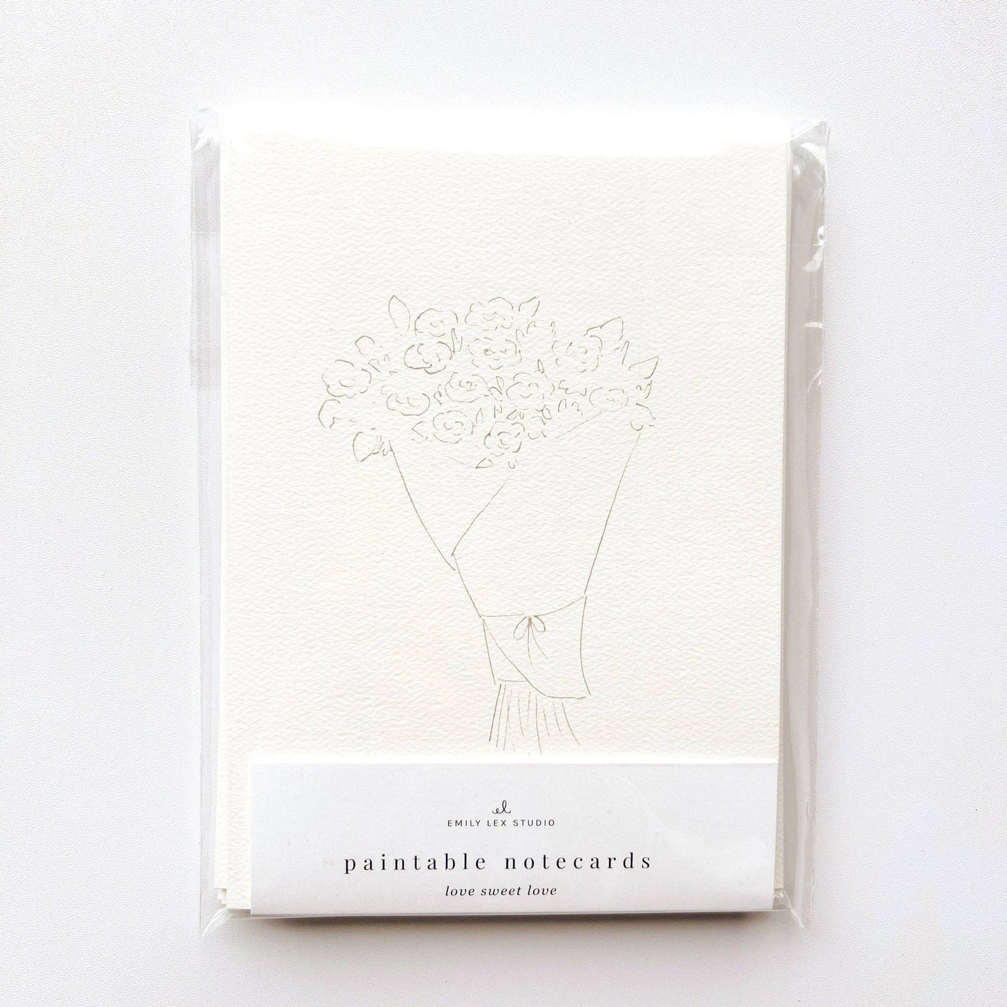 Love sweet love | Paintable Notecards