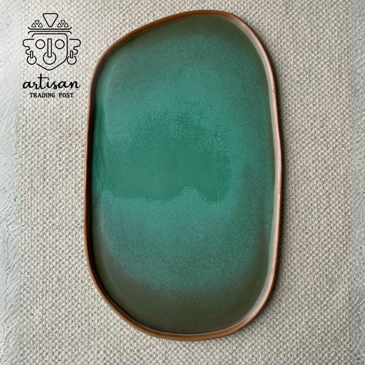 Plat en céramique de taille moyenne | Blue Lagoon