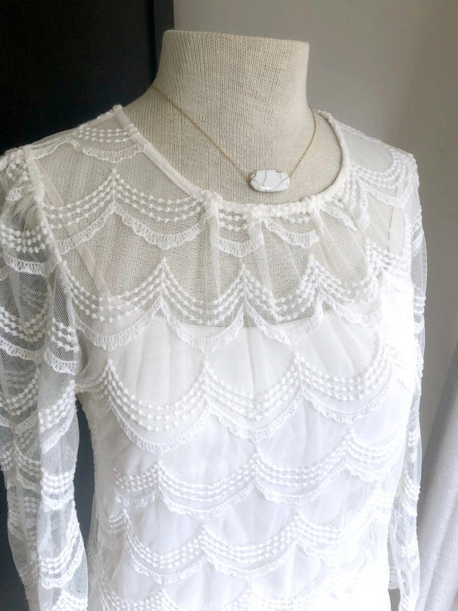 Kintsugi-inspired "I am whole" necklace | White ivory oval