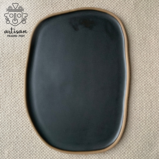 Ceramic Lake Platter Medium | Midnight