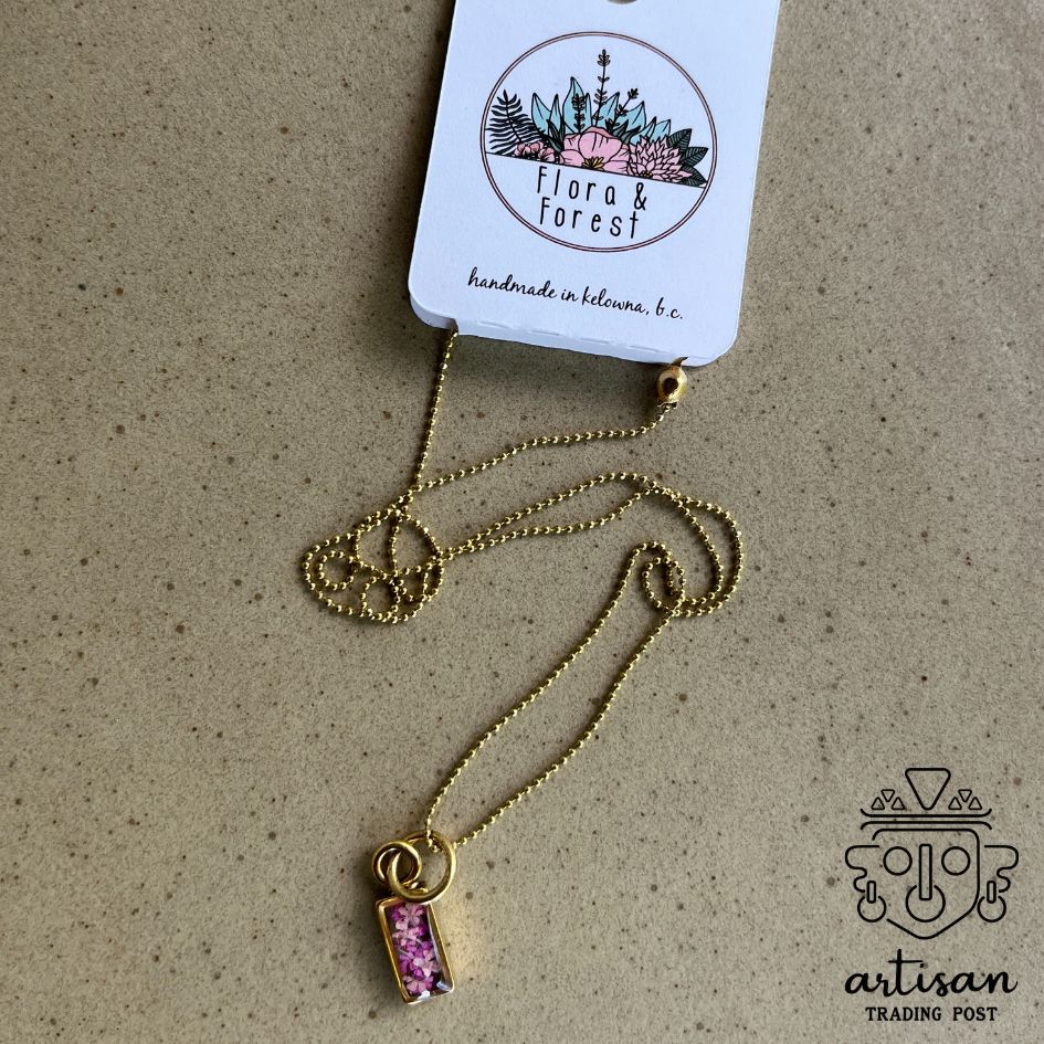 Rectangle Necklace | Small Gold Girlie