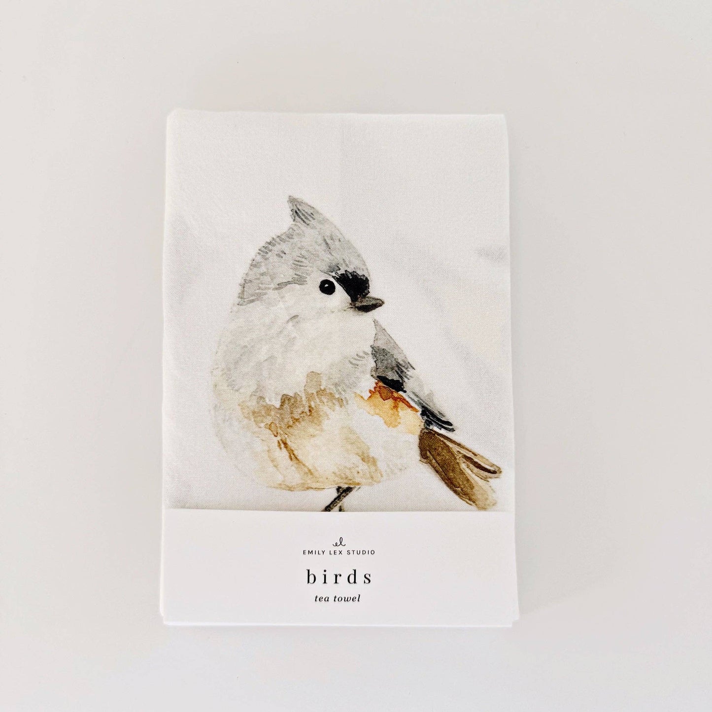 Birds Watercolour Print Tea Towel