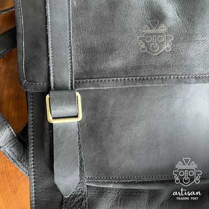 Small Leather Backpack | Black