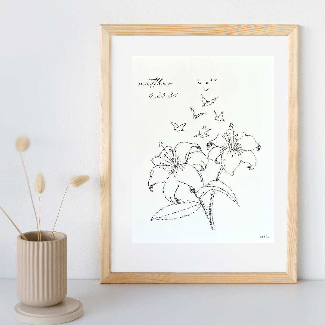 Lillies & Birds (Matthew 6) | Closer Look 8x10 Print