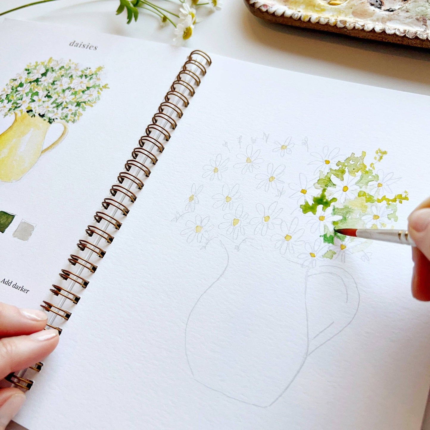 Flowers Watercolour Paint Workbook by Emily Lex