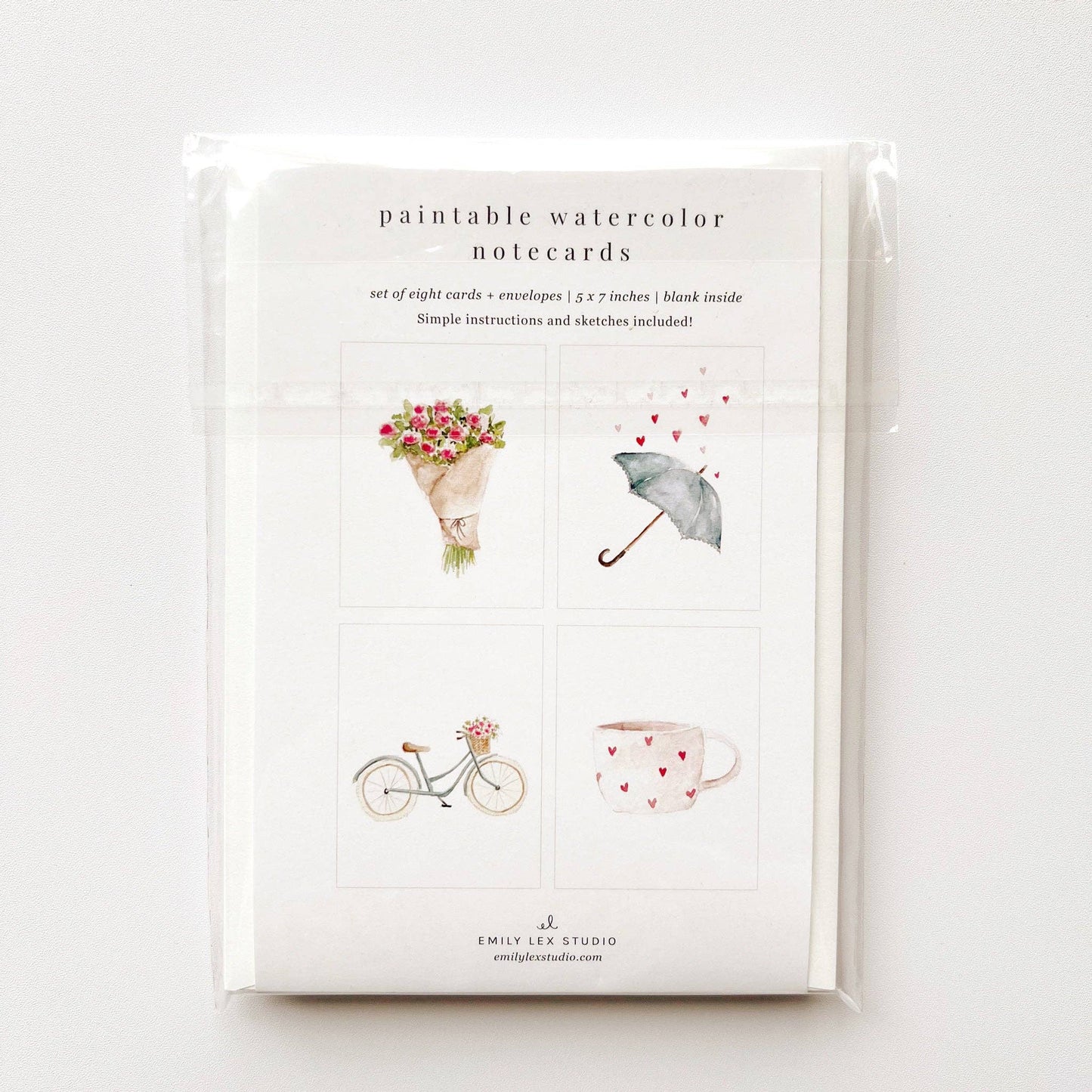 Love sweet love | Paintable Notecards