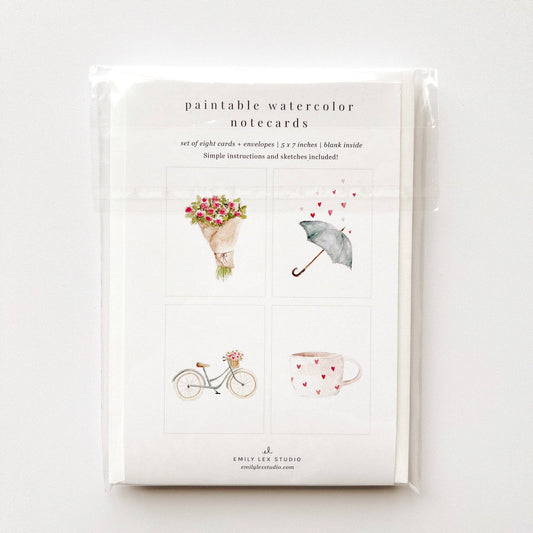 Love sweet love | Paintable Notecards