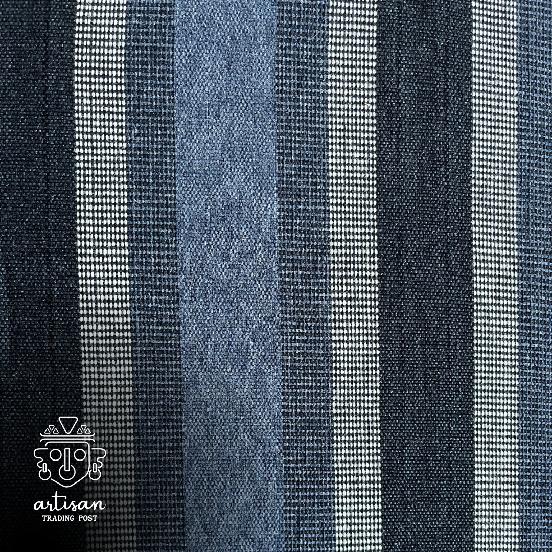 Chaise hamac rembourrée | Bleu marine à rayures