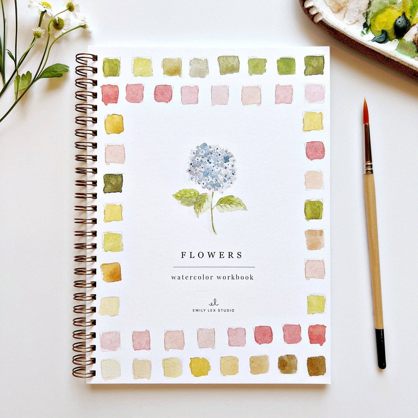 Flowers Watercolour Paint Workbook by Emily Lex