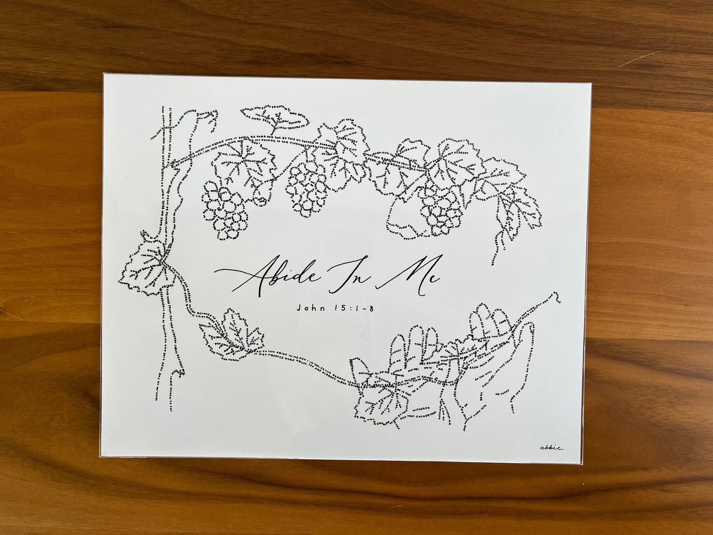 Demeurez en moi (Jean 15) | Impression 8x10