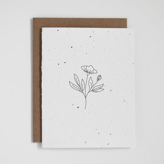 Plantable Greeting Card - Floral