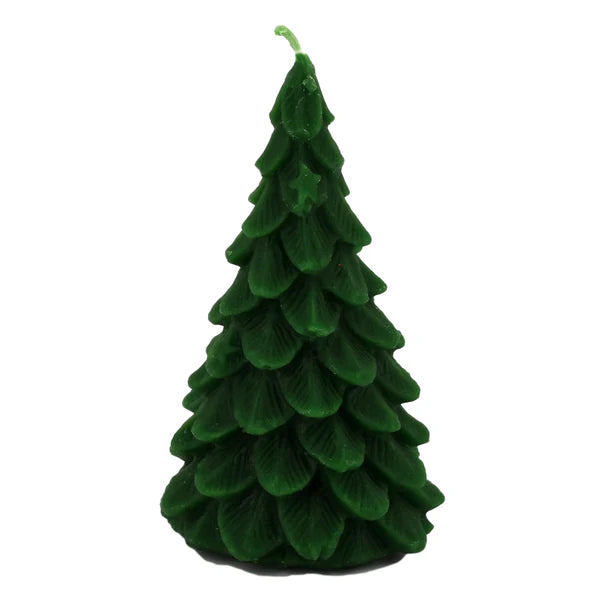 Natural Beeswax Candle | Green Yule Tree