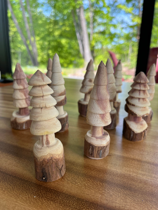 Hand-turned pine tree | Nature craft