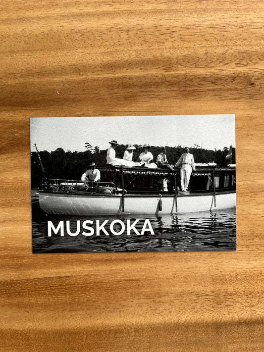 Cruisin' in style (1909) | Vintage Muskoka Postcard