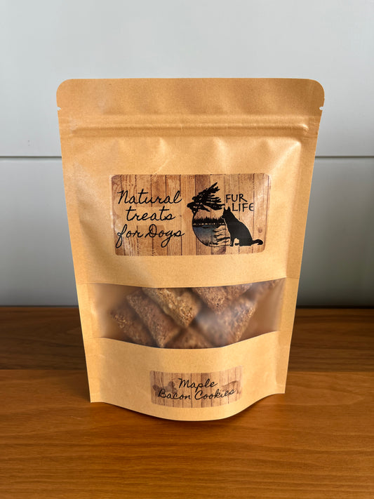 Natural Treats for Dogs | Maple Bacon Cookies