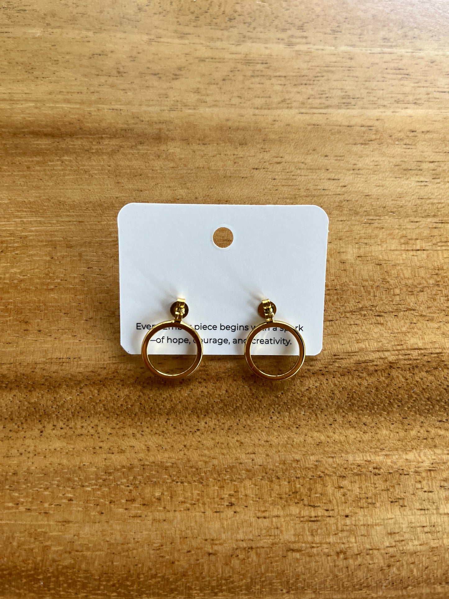 Hand-Beaded Stud Earrings with Hoop Backs
