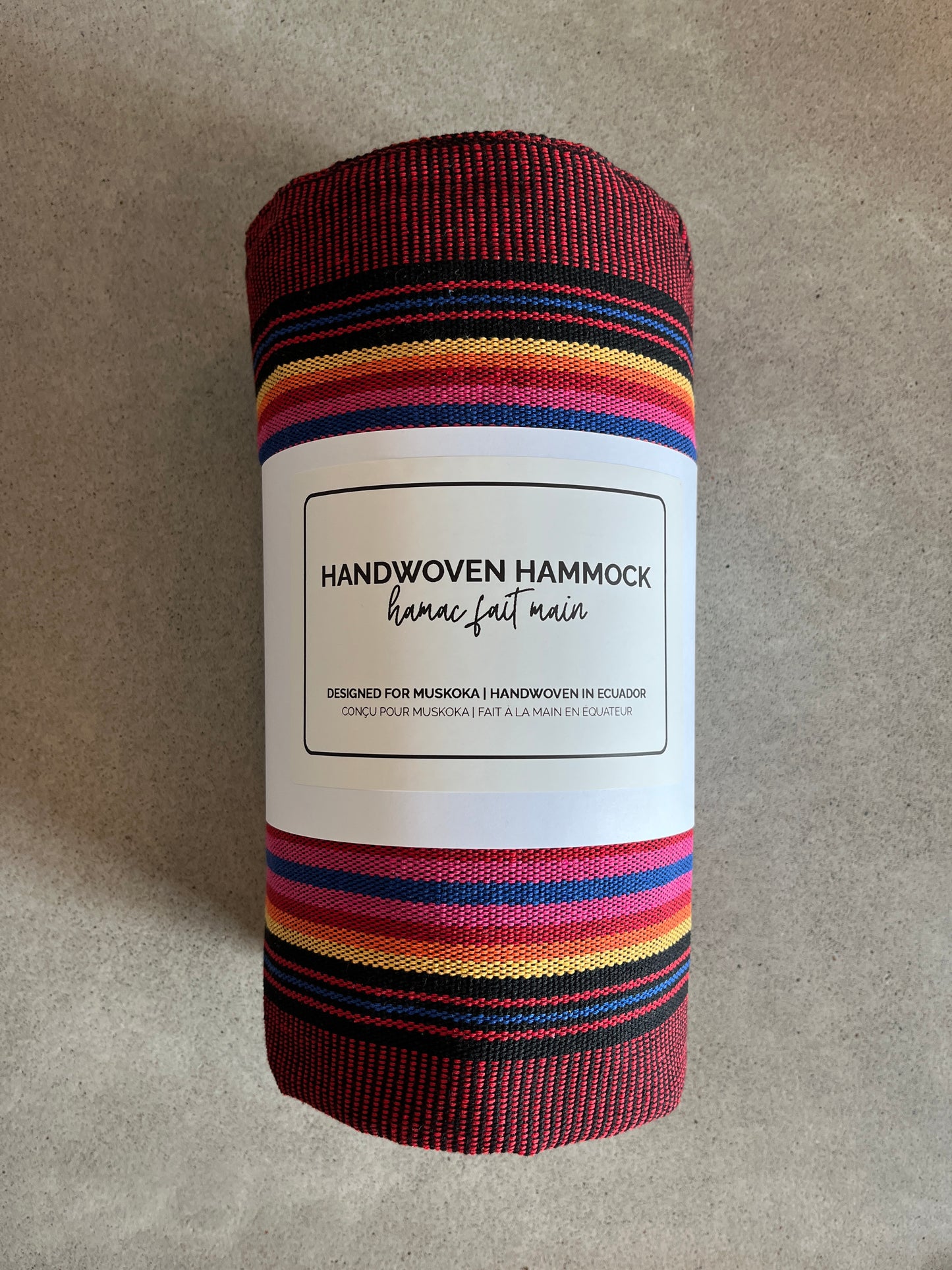 Handwoven Cotton Hammock | Red Sunrise