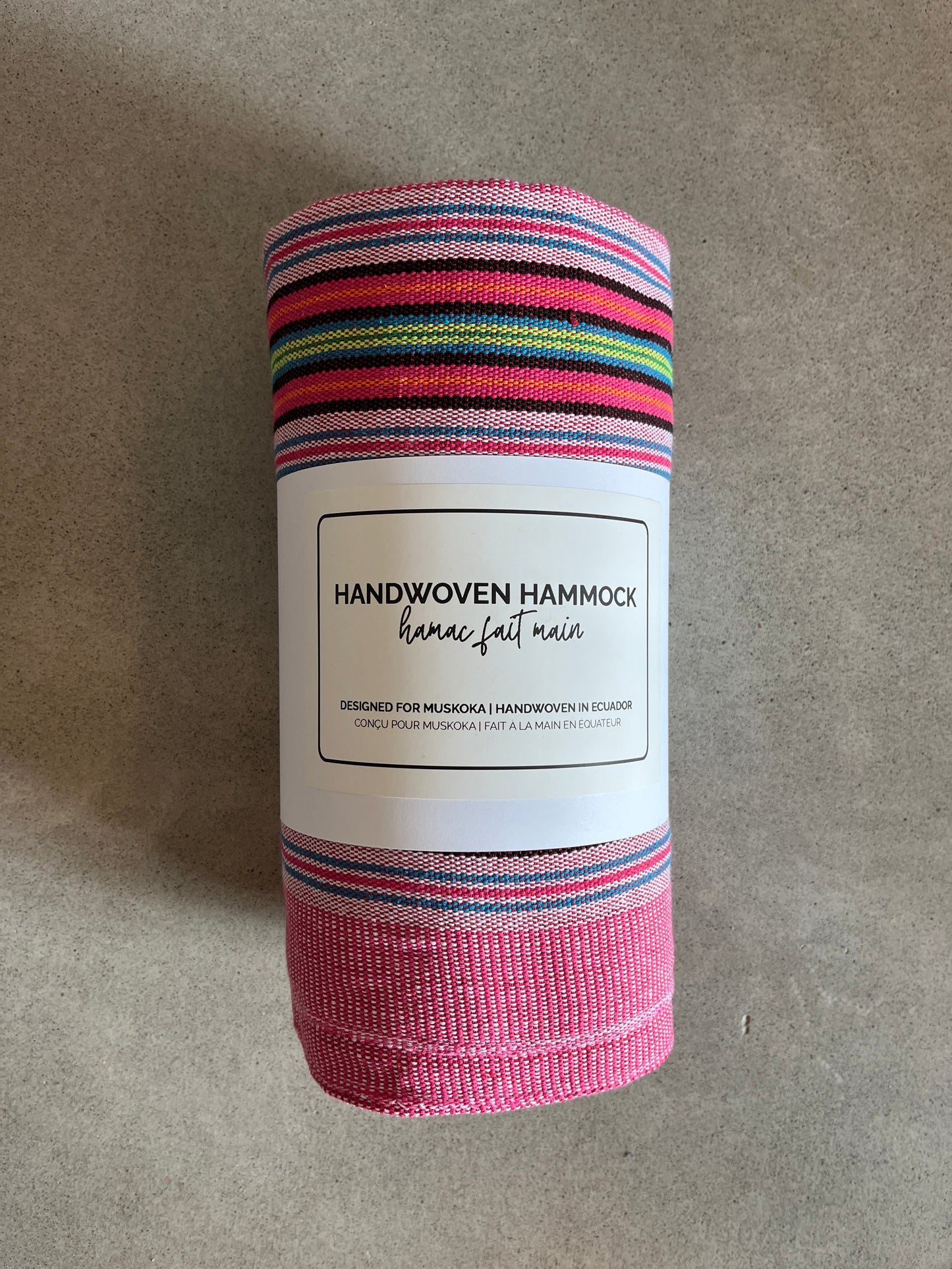 Handwoven Cotton Hammock | Pink Sunset