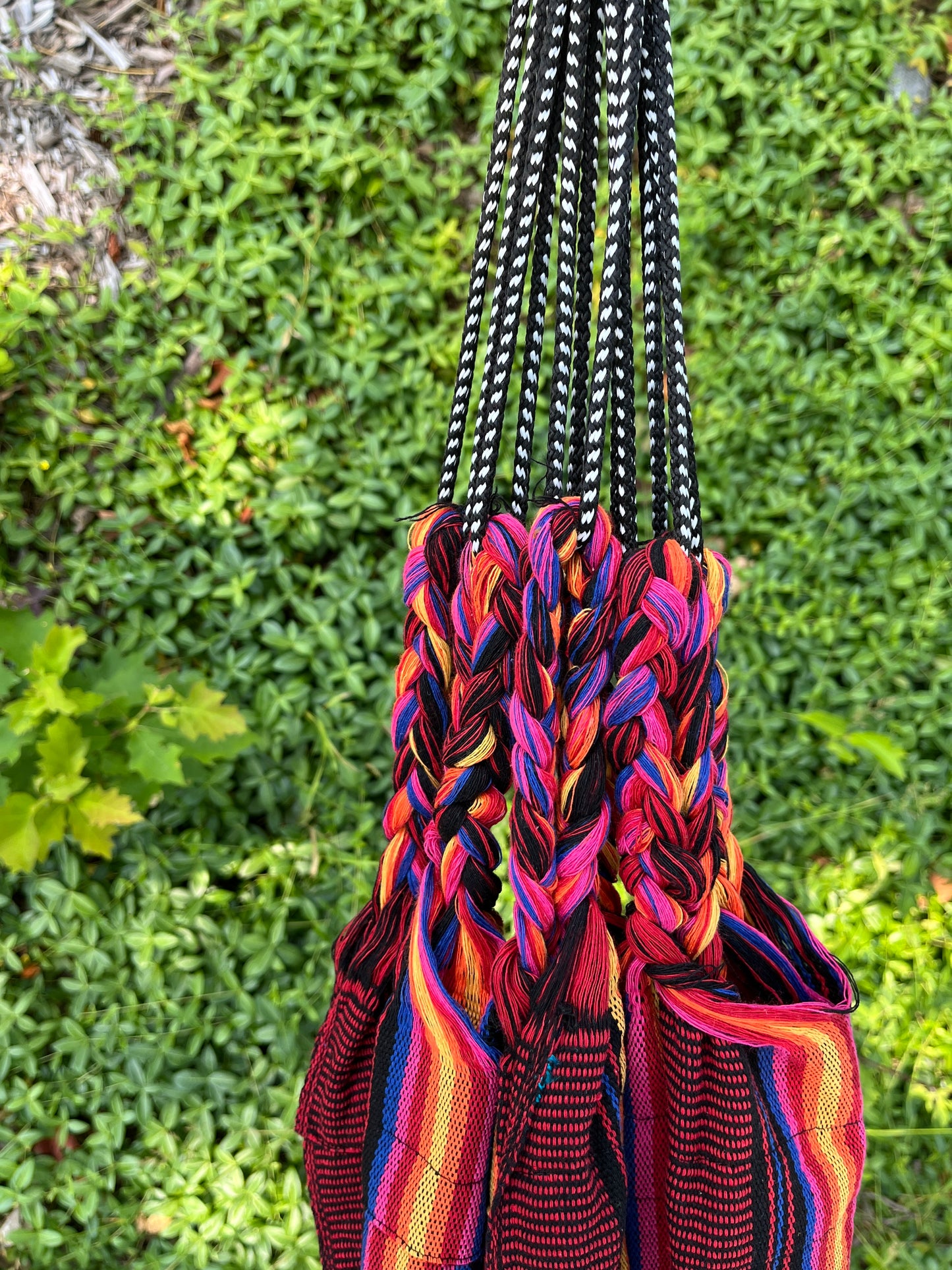 Handwoven Cotton Hammock | Red Sunrise