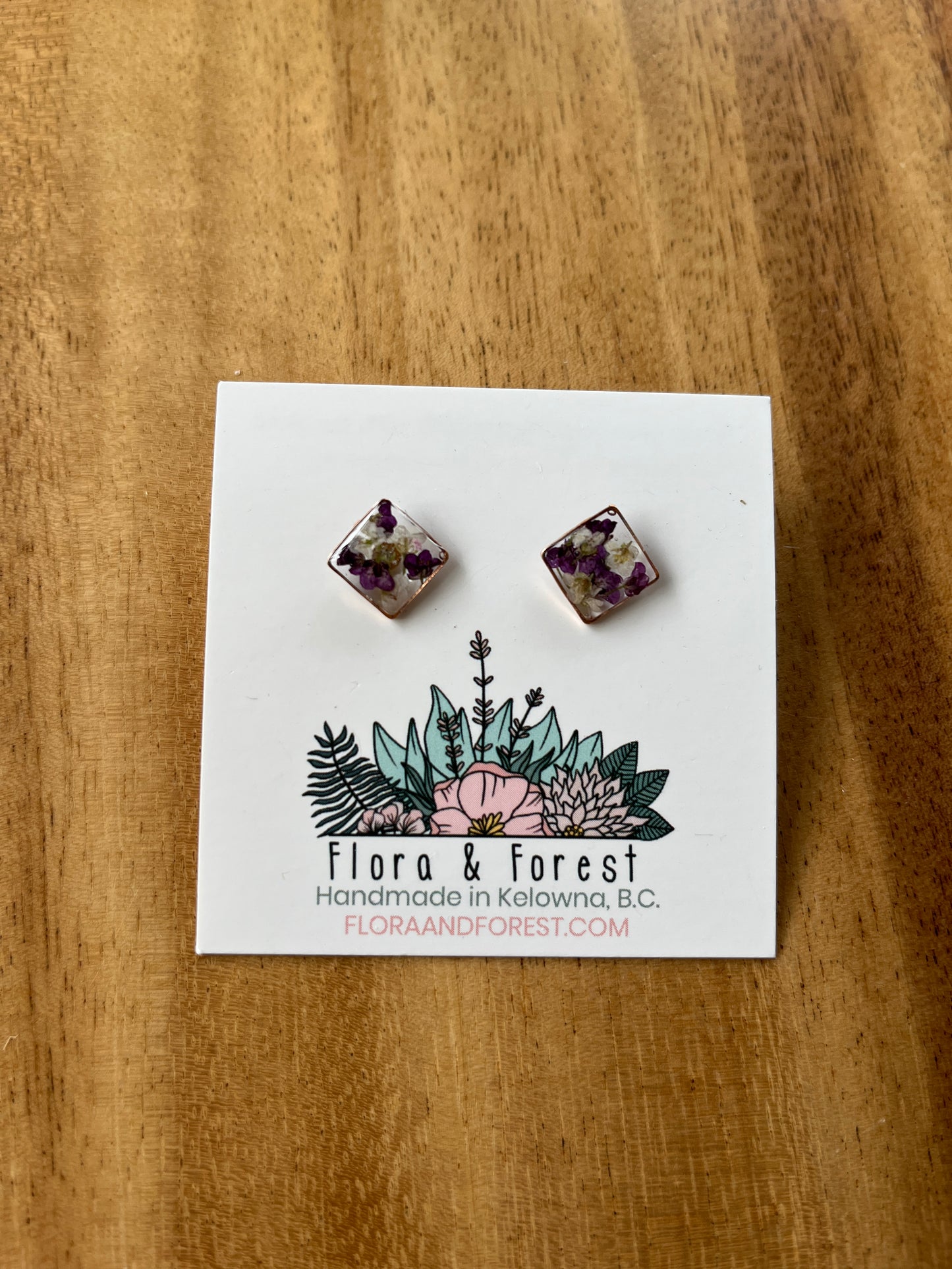Clous d'oreilles carrés | Argent nautique