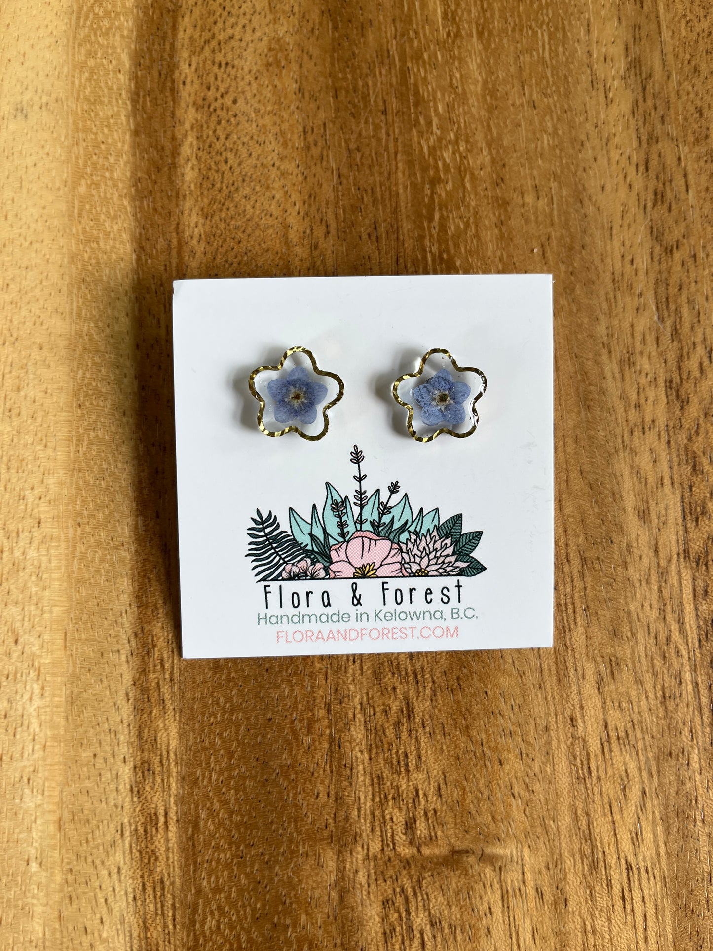 Clous d'oreilles hexagonaux | Sirène en or rose