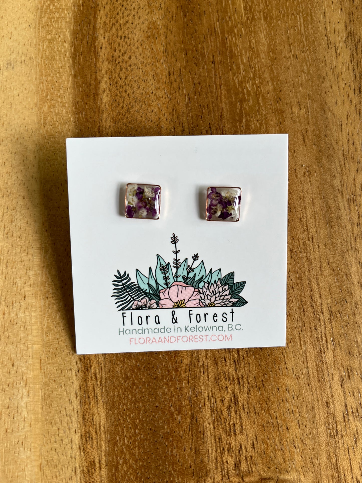 Clous d'oreilles carrés | Argent nautique