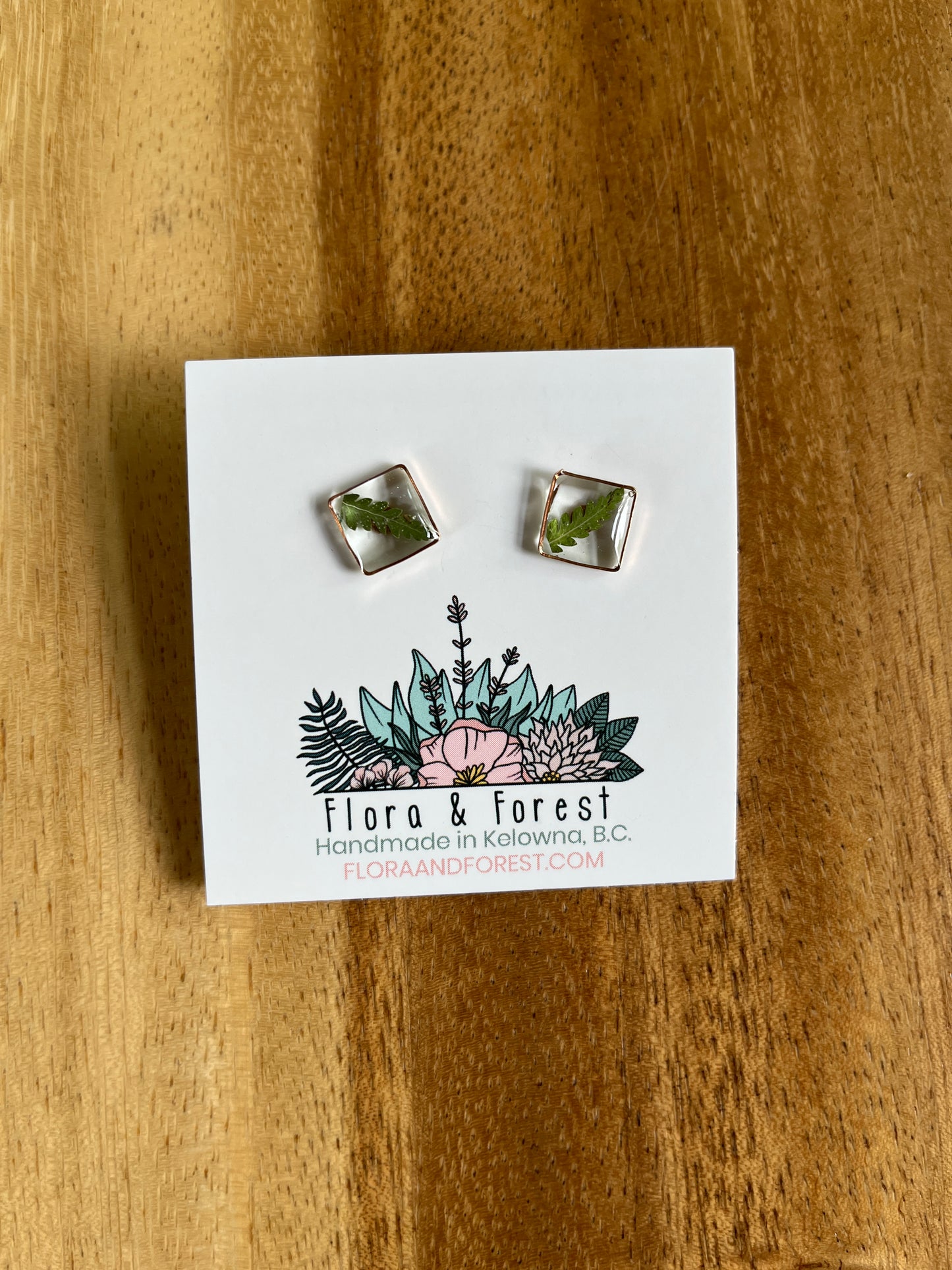 Clous d'oreilles carrés | Argent nautique
