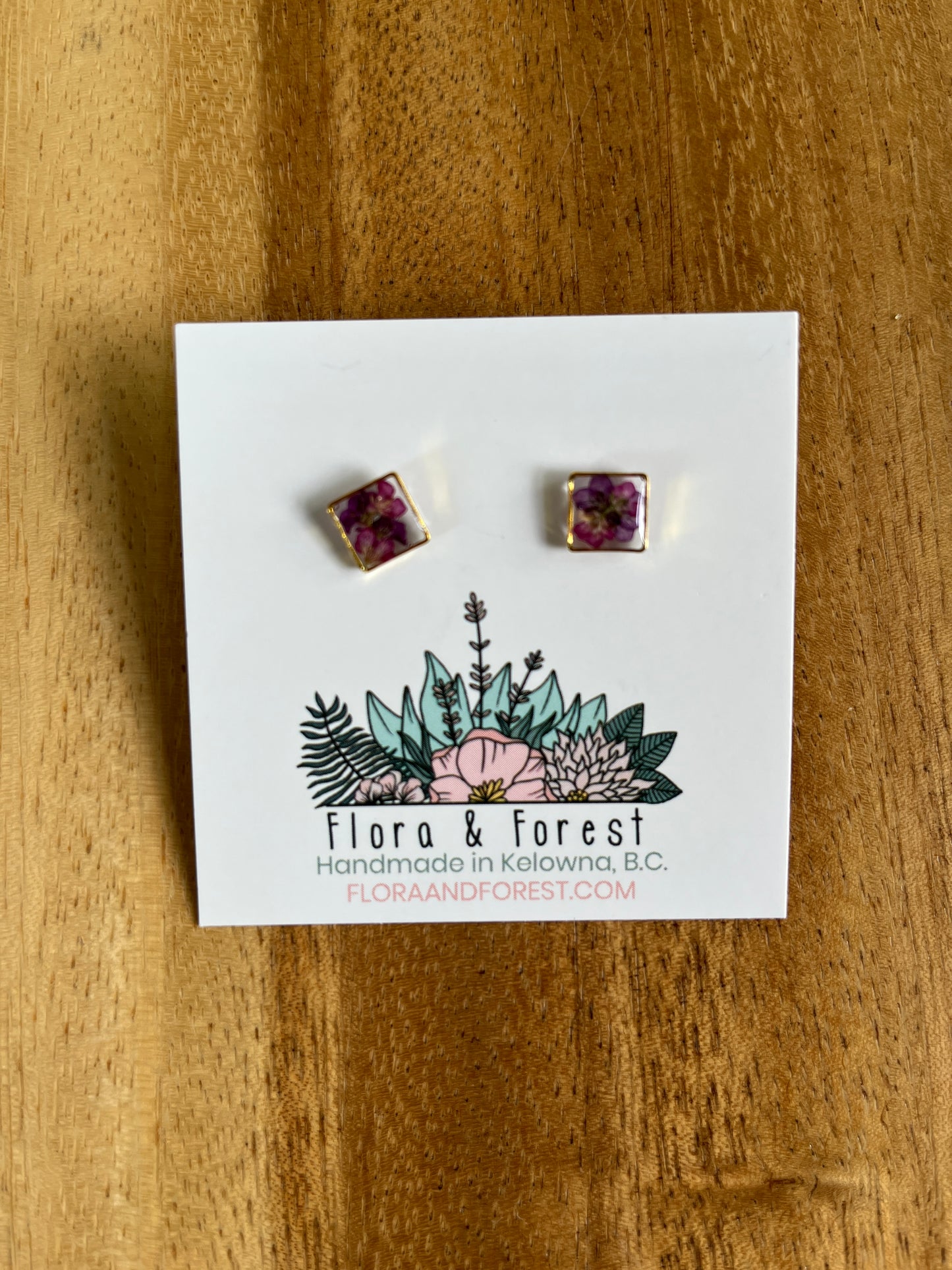 Clous d'oreilles carrés | Argent nautique