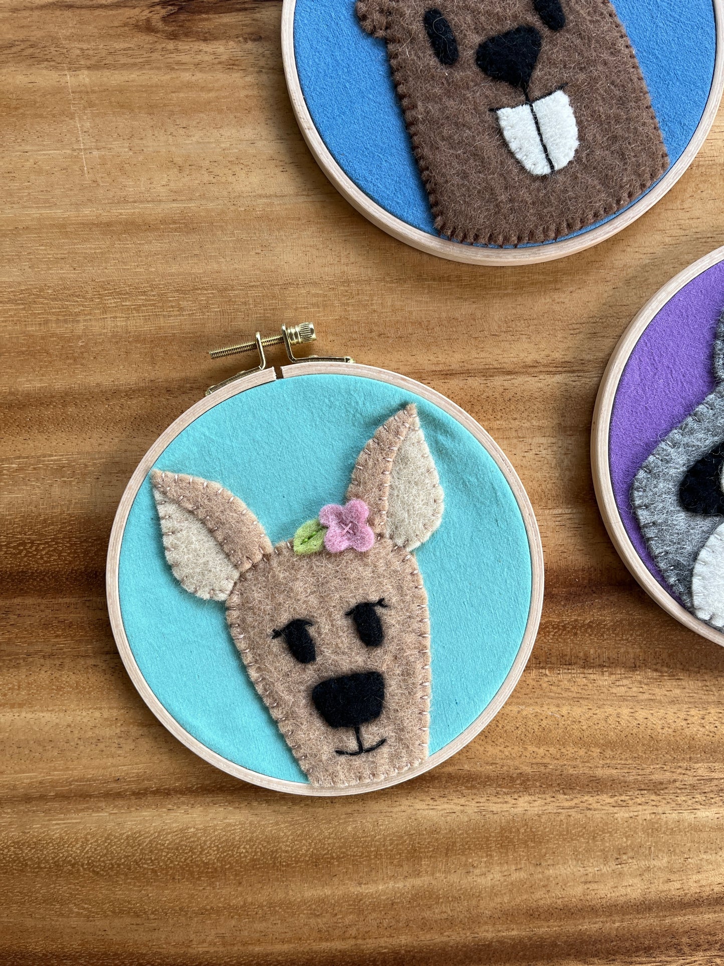 Deer Felt Embroidery Craft Kit – DIY Animal Art for Kids