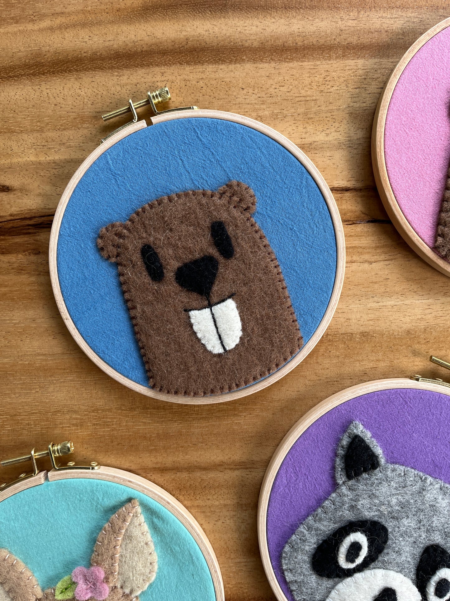 Beaver Felt Embroidery Craft Kit – DIY Animal Art for Kids
