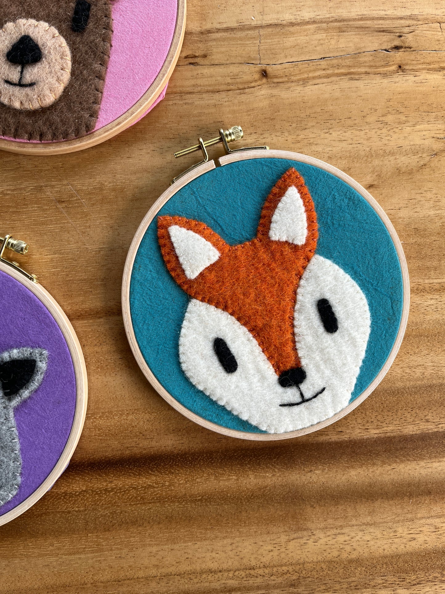 Fox Felt Embroidery Craft Kit – DIY Animal Art for Kids