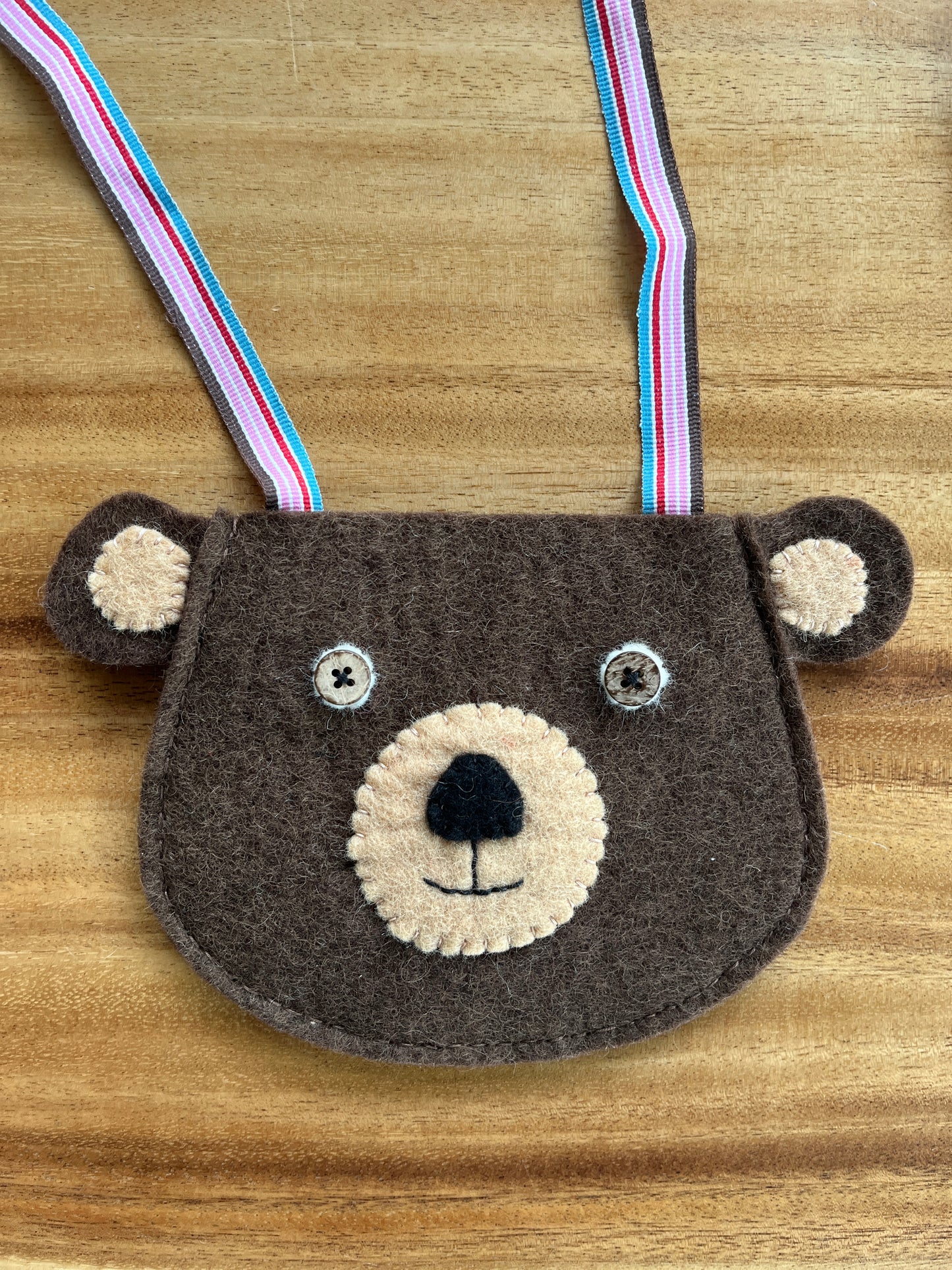Bear Felt Crossbody Purse Craft Kit – DIY Animal Bag for Kids