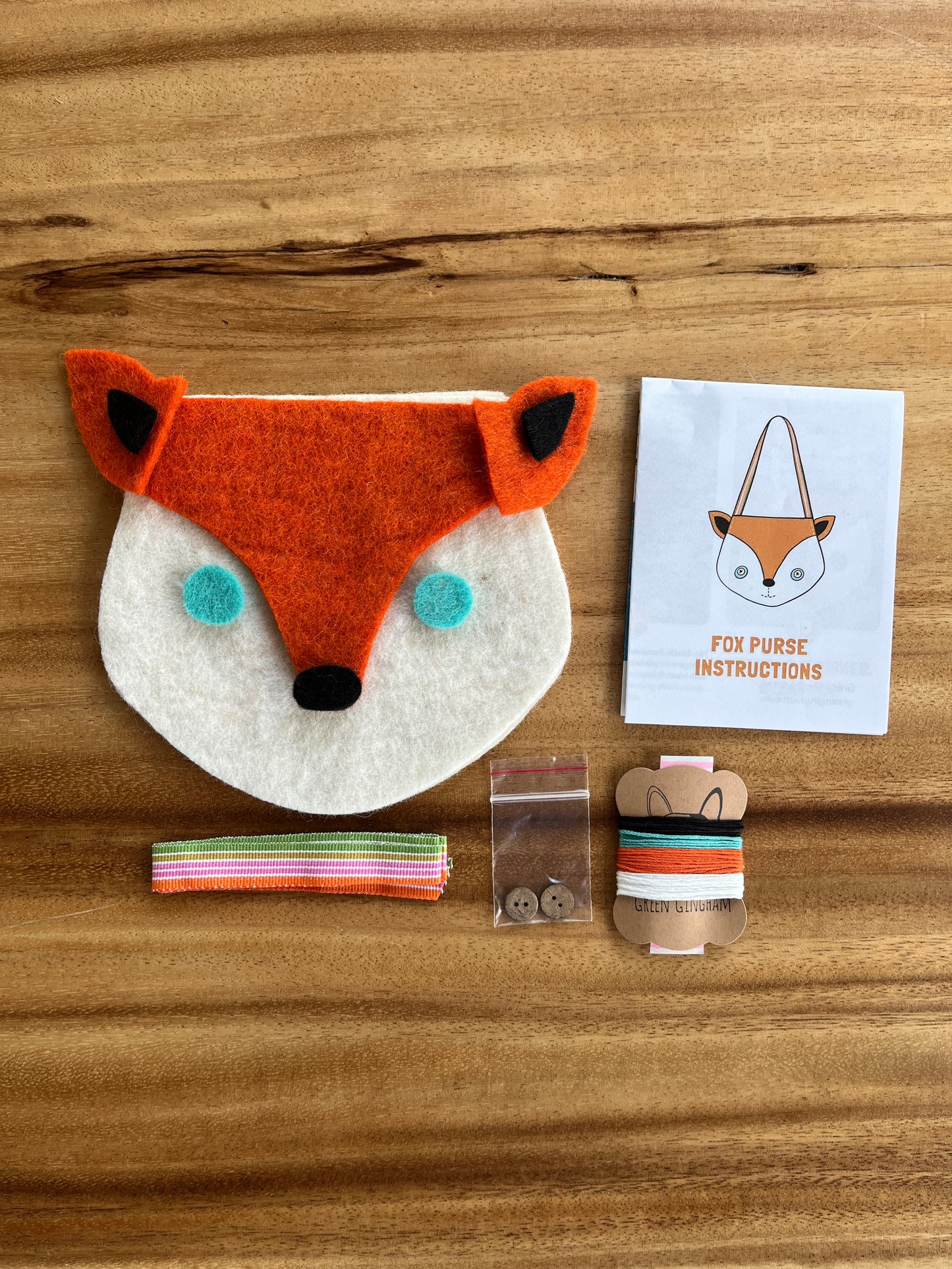 Fox Felt Crossbody Purse Craft Kit – DIY Animal Bag for Kids