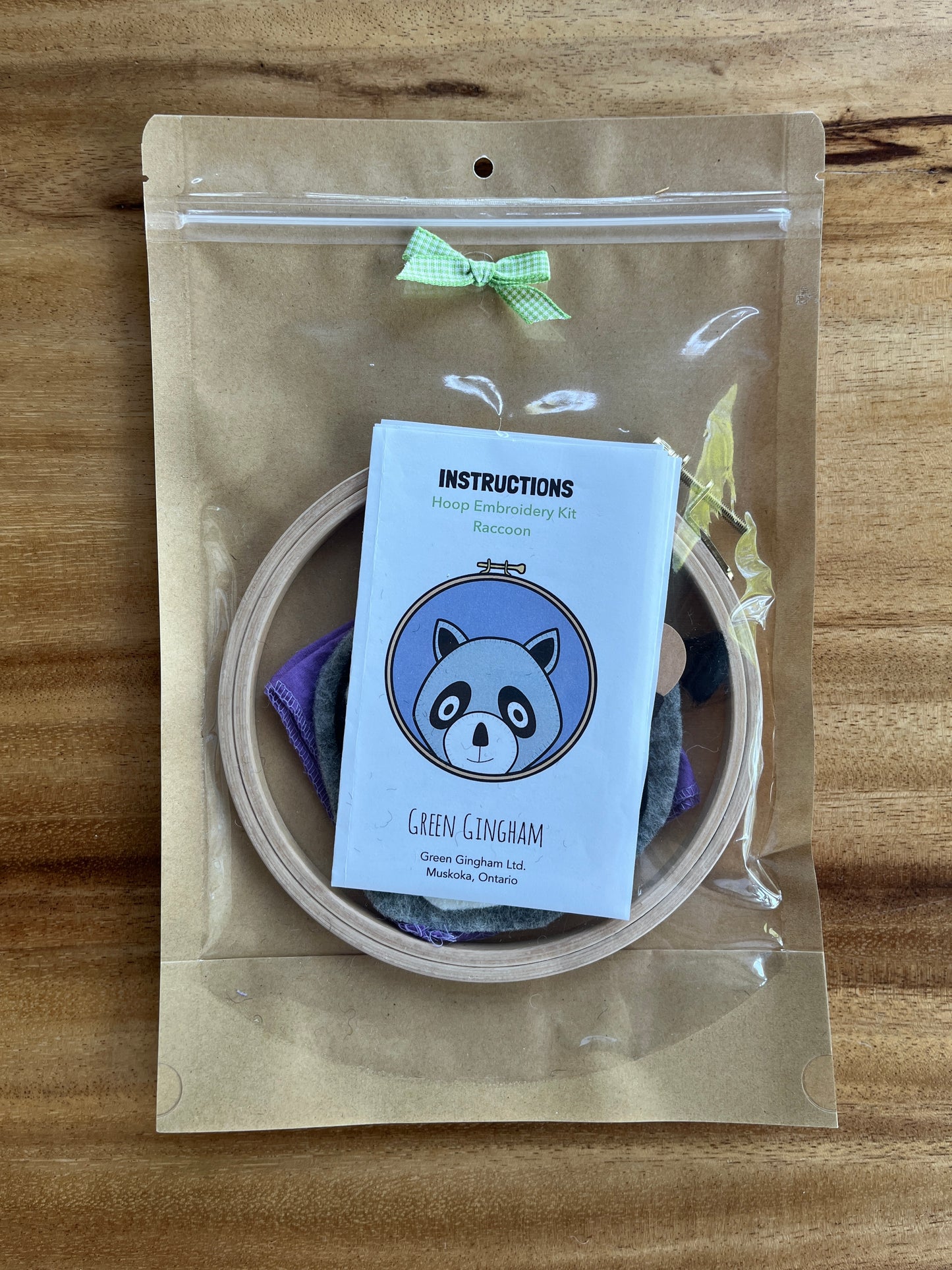 Raccoon Felt Embroidery Craft Kit – DIY Animal Art for Kids